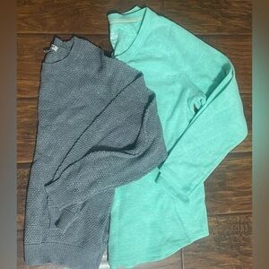 2 shirt bundle deal Mint green and Gray shirts.